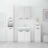 Meubles de salle de bain 4 pcs Blanc brillant Bois d'ingénierie 