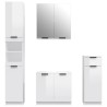 Meubles de salle de bain 4 pcs Blanc brillant Bois d'ingénierie 