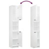 Meubles de salle de bain 4 pcs Blanc brillant Bois d'ingénierie 