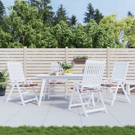 Coussins de chaise de jardin lot de 4 carreaux rouges 40x40x3cm 