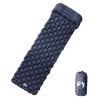 Matelas de camping gonflable avec oreiller 1 personne gris 