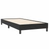 Sommier à lattes de lit avec matelas noir 90x220 cm velours 