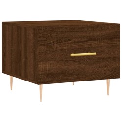 Table basse Chêne marron 50x50x40 cm Bois d'ingénierie 