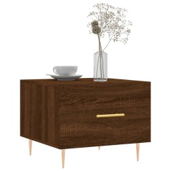 Table basse Chêne marron 50x50x40 cm Bois d'ingénierie 