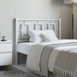 Tête de lit métal blanc 100 cm 