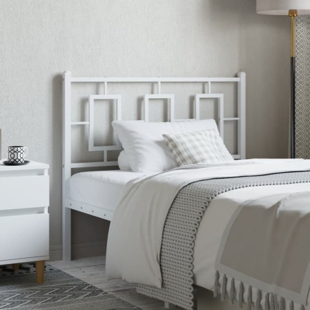 Tête de lit métal blanc 100 cm 