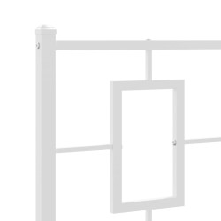 Tête de lit métal blanc 100 cm 