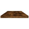 Étagères murales 4 pcs chêne fumé 80x20x1,5cm bois d'ingénierie 