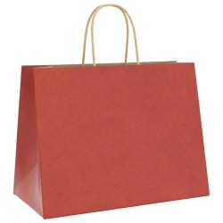 Sacs en papier 50 pcs avec poignées rouge 32x17x25 cm 