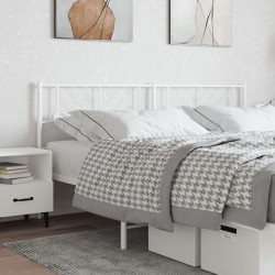 Tête de lit métal blanc 200 cm 