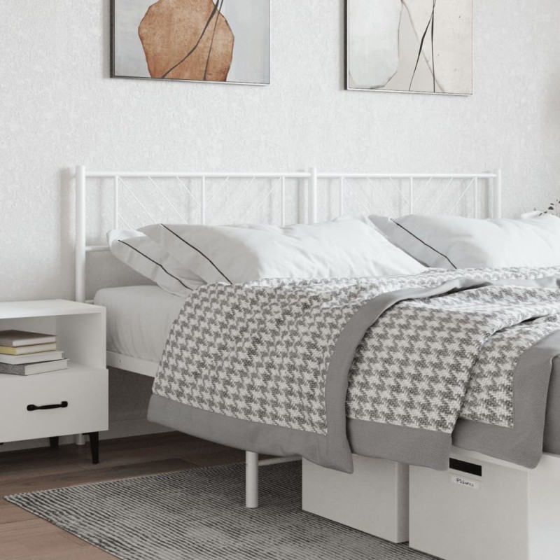 Tête de lit métal blanc 200 cm Tête de lit métal blanc 200 cm