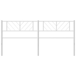 Tête de lit métal blanc 200 cm 
