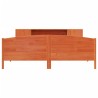 Lit bibliothèque sans matelas cire marron 180x200 cm pin massif 