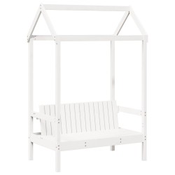Ensemble de lit et de banc avec toit sans matelas 90x190 cm 