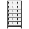Armoire à casiers Anthracite et blanc 90x40x180 cm Acier 