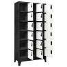Armoire à casiers Anthracite et blanc 90x40x180 cm Acier 