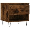 Table basse chêne fumé 50x46x50 cm bois d'ingénierie 