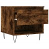 Table basse chêne fumé 50x46x50 cm bois d'ingénierie 