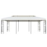 Belvédère à double toit blanc 6x3 m acier 