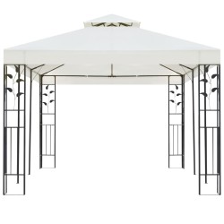 Belvédère à double toit blanc 6x3 m acier 