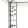 Belvédère à double toit blanc 6x3 m acier 