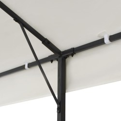 Belvédère à double toit blanc 6x3 m acier 