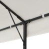 Belvédère à double toit blanc 6x3 m acier 