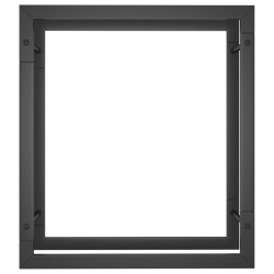 Portant de bois de chauffage Noir mat 50x28x56 cm Acier 