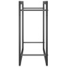 Portant de bois de chauffage Noir mat 50x28x56 cm Acier 