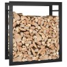 Portant de bois de chauffage Noir mat 50x28x56 cm Acier 