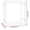 Portant de bois de chauffage Noir mat 50x28x56 cm Acier 