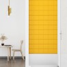 Panneaux muraux 12 pcs Jaune 90x15 cm Velours 1,62 m² 