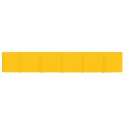 Panneaux muraux 12 pcs Jaune 90x15 cm Velours 1,62 m² 