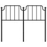 Tête de lit métal noir 120 cm 