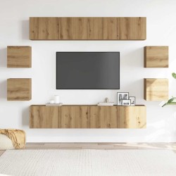 Ensemble de meuble TV mural 8 pcs chêne artisanal 