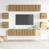 Ensemble de meuble TV mural 8 pcs chêne artisanal 