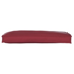 Coussin palette pour banc rouge vin 100x40x8 cm en tissu Oxford 