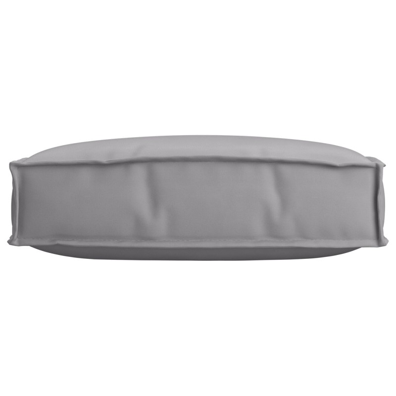 Coussin de Palette pour Siège Gris 60x60x12 cm Tissu Oxford 