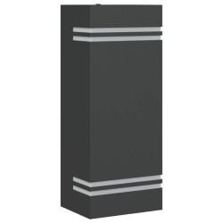 Applique murale d'extérieur noir acier inoxydable 