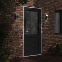 Applique murale d'extérieur noir acier inoxydable 
