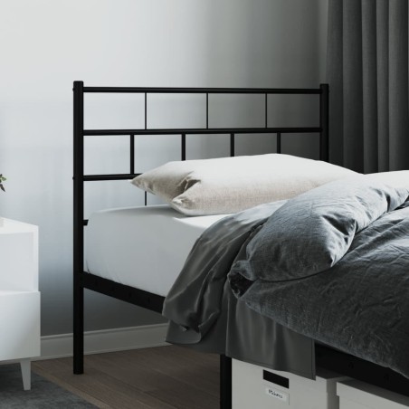 Tête de lit métal noir 90 cm 
