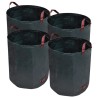 Sac poubelle de jardin Vert foncé 4 pcs 272 L 150 g/m² 