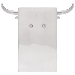 Serre-livres 2 pcs Argent 21,5x15,5x20 cm Aluminium Taureau 