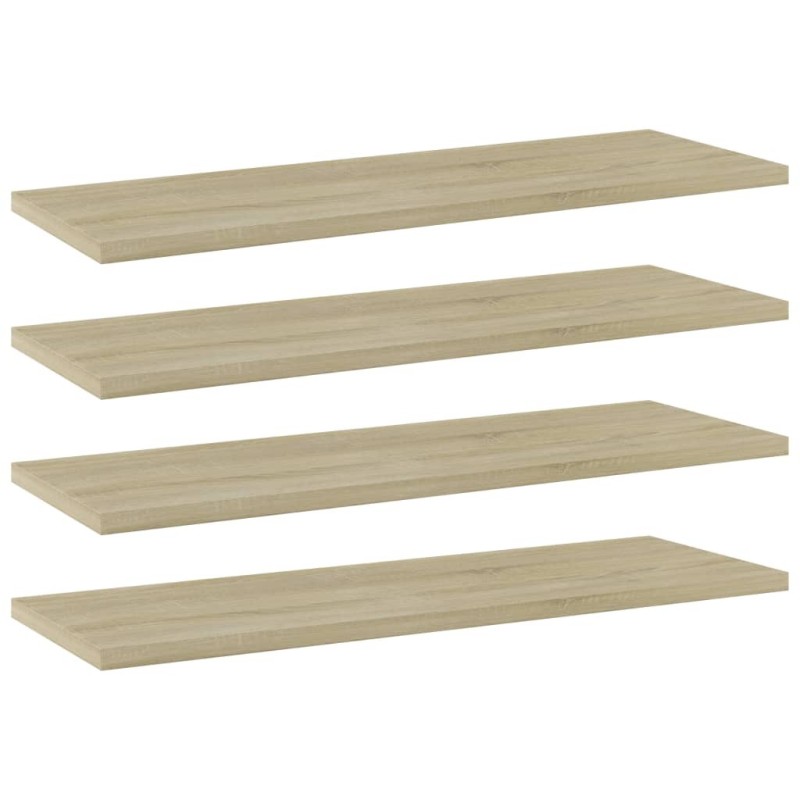 Panneau de bibliothèque 4pcs Chêne sonoma 60x20x1,5cm Aggloméré Panneau de bibliothèque 4pcs Chêne sonoma 60x20x1,5cm Aggloméré