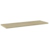 Panneau de bibliothèque 4pcs Chêne sonoma 60x20x1,5cm Aggloméré 