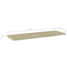 Panneau de bibliothèque 4pcs Chêne sonoma 60x20x1,5cm Aggloméré 