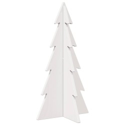 Arbre de Noël en bois pour décoration blanc 59,5cm pin massif 