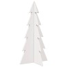 Arbre de Noël en bois pour décoration blanc 59,5cm pin massif 