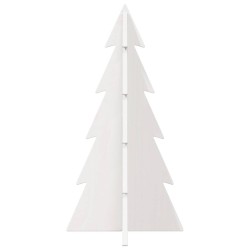 Arbre de Noël en bois pour décoration blanc 59,5cm pin massif 