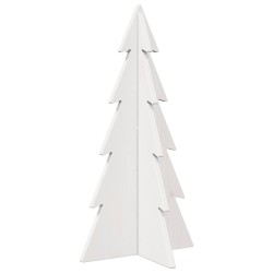 Arbre de Noël en bois pour décoration blanc 59,5cm pin massif 